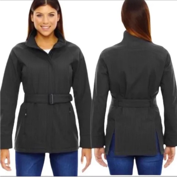 North End Sport dark gray long belted jacket S - Picture 10 of 10